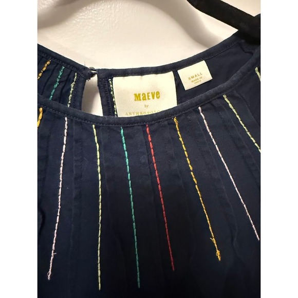 Maeve Anthropologie Chamonix Embroidered Swing Top Small - Picture 4 of 6